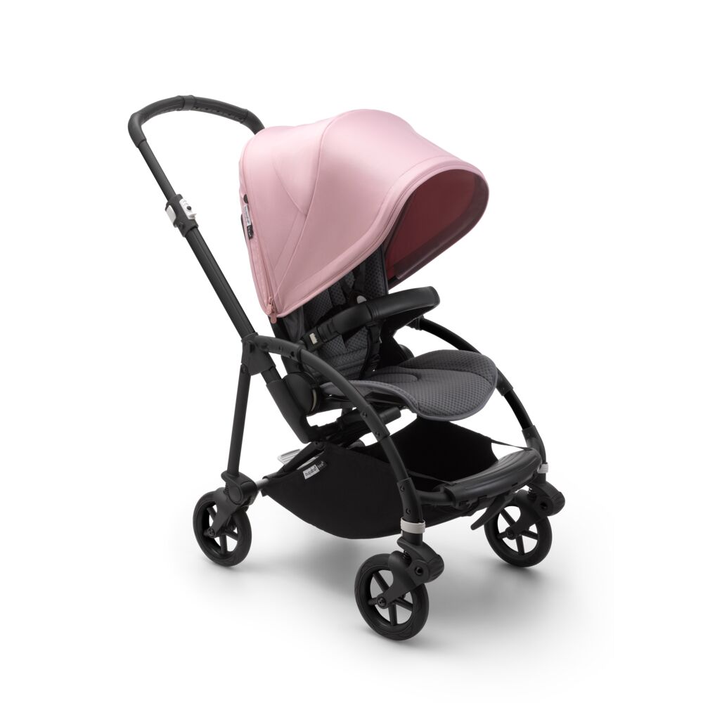 фото Bugaboo bee6 коляска прогулочная black/grey melange/soft pink