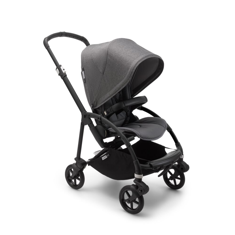 

Bugaboo bee6 коляска прогулочная black/grey melange/grey melange, Bee6