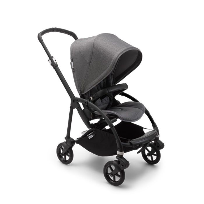Bugaboo bee6 коляска прогулочная black/grey melange/grey melange