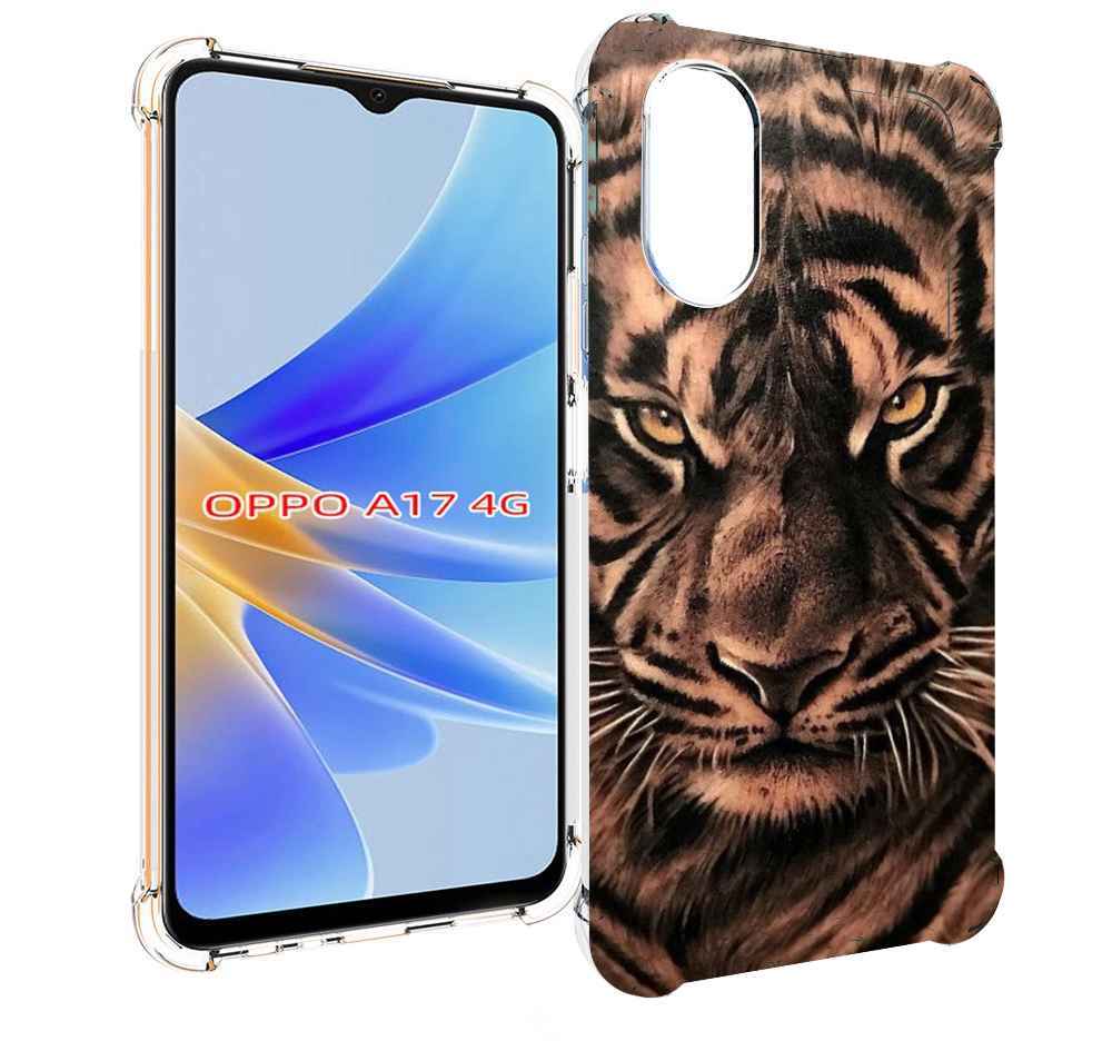 

Чехол MyPads злой-большой-тигр для OPPO A17, Прозрачный, Tocco