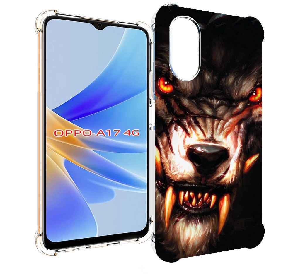 

Чехол MyPads злой голодный волк мужской для OPPO A17, Прозрачный, Tocco