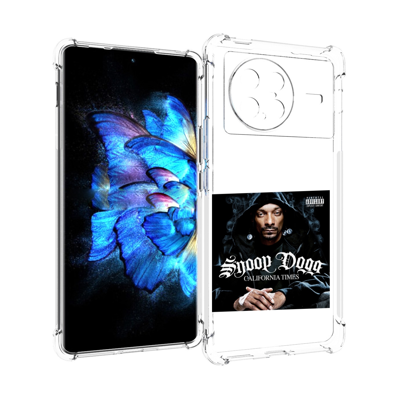

Чехол MyPads Snoop Dogg CALIFORNIA TIMES для Vivo X Note 5G, Прозрачный, Tocco