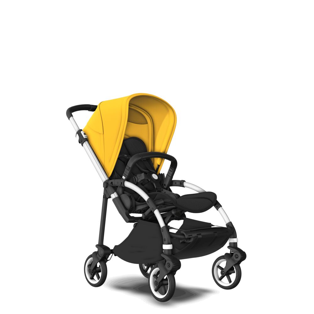 фото Bugaboo bee6 коляска прогулочная alu/black/lemon yellow