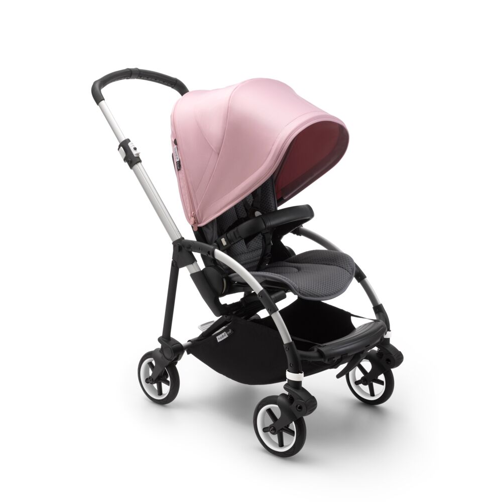 

Bugaboo bee6 коляска прогулочная alu/grey melange/soft pink, Bee6