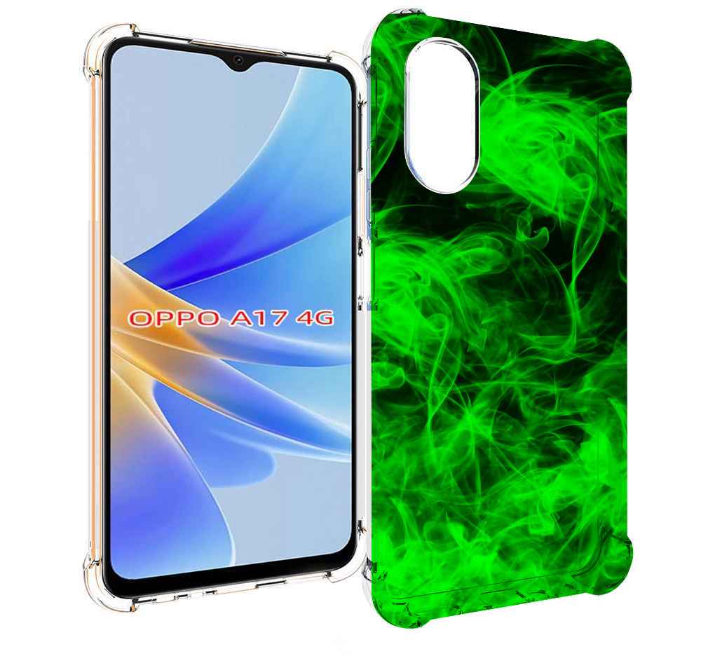 

Чехол MyPads зеленый-дымок для OPPO A17, Прозрачный, Tocco