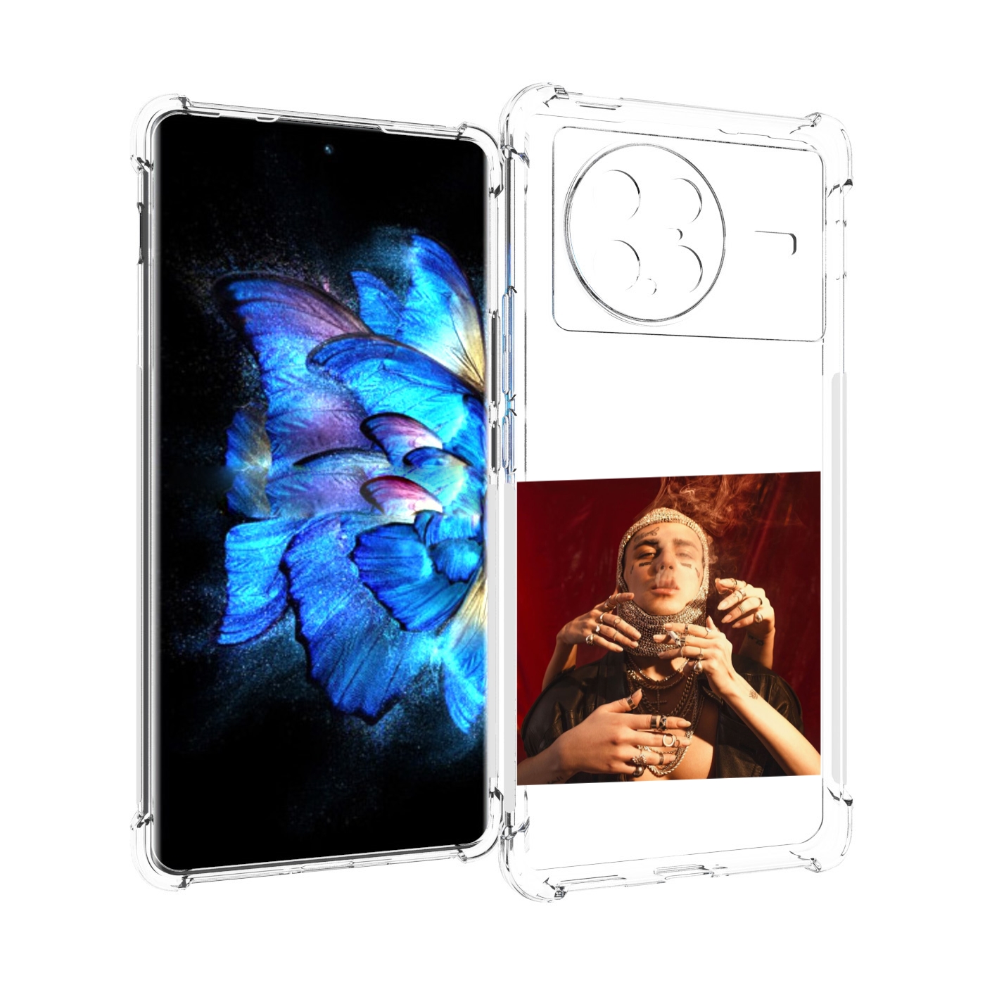 

Чехол MyPads Slime face для Vivo X Note 5G, Прозрачный, Tocco