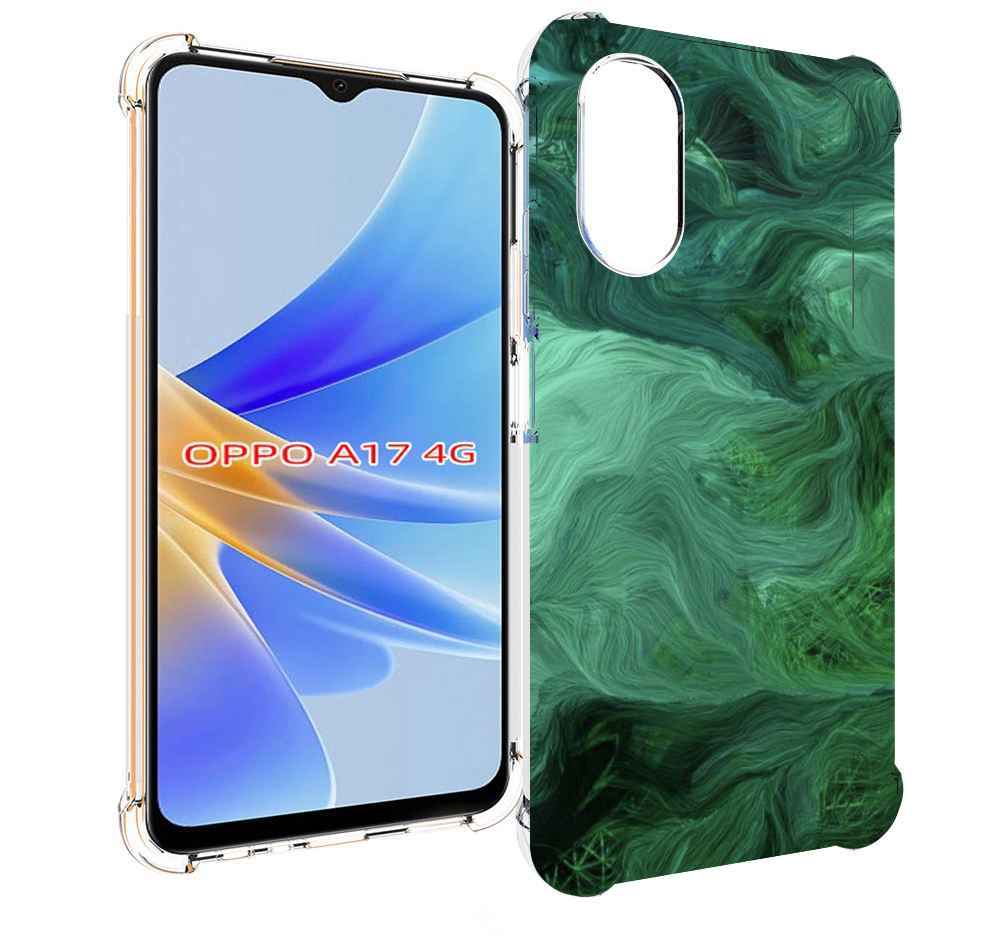 

Чехол MyPads зеленые нити для OPPO A17, Прозрачный, Tocco