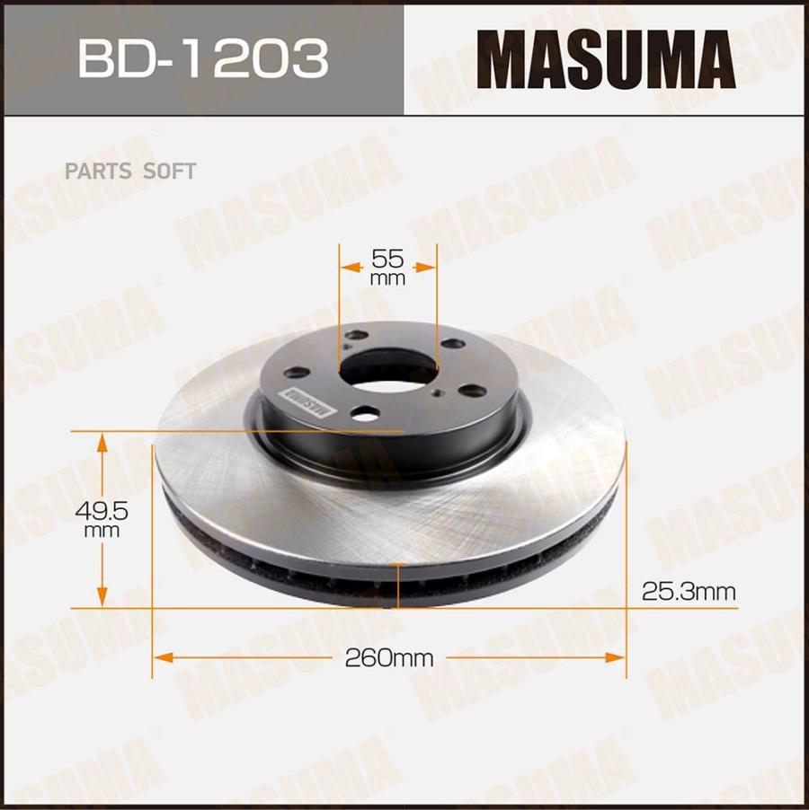 

Диск тормозной Masuma BD-1203