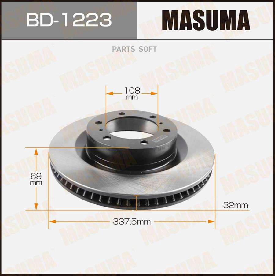 

Диск тормозной Masuma BD-1223
