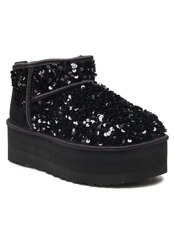 фото Ботинки w ultra mini chunky sequin 1135060 ugg черный 41 eu