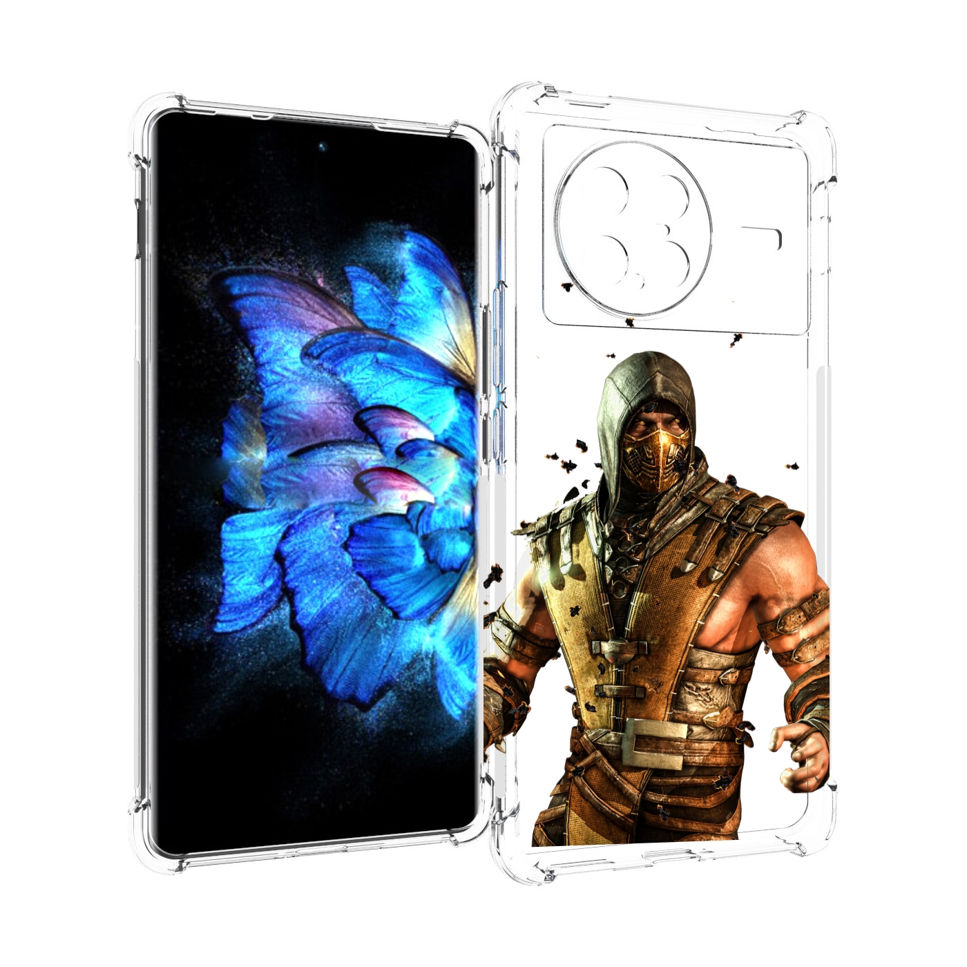 

Чехол MyPads Mortal Kombat scorpion для Vivo X Note 5G, Прозрачный, Tocco