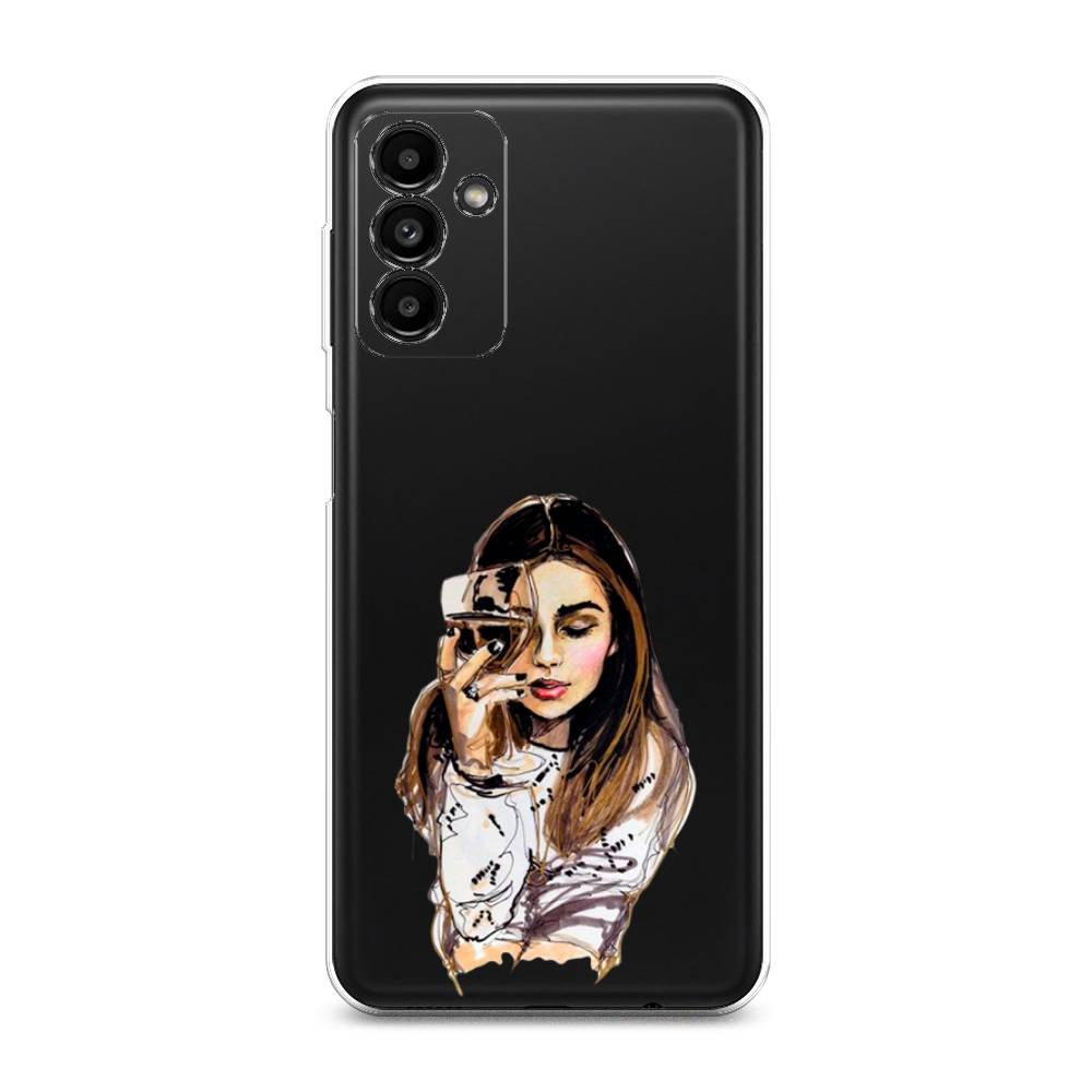 

Чехол Awog на Samsung Galaxy A04s / Самсунг A04s "Девушка с бокалом", Разноцветный, 2106450-7