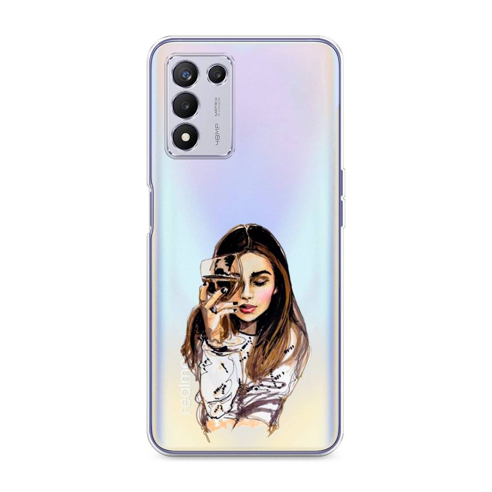 

Чехол Awog на Realme Q3s "Девушка с бокалом", Разноцветный, 257950-7