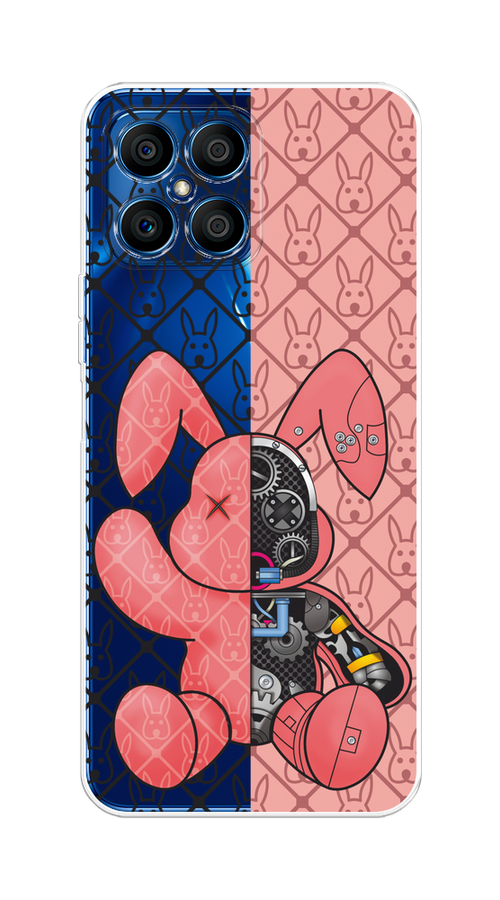 

Чехол на Honor X8 "Киборг-заяц розовый", Розовый;прозрачный;черный, 6107650-1