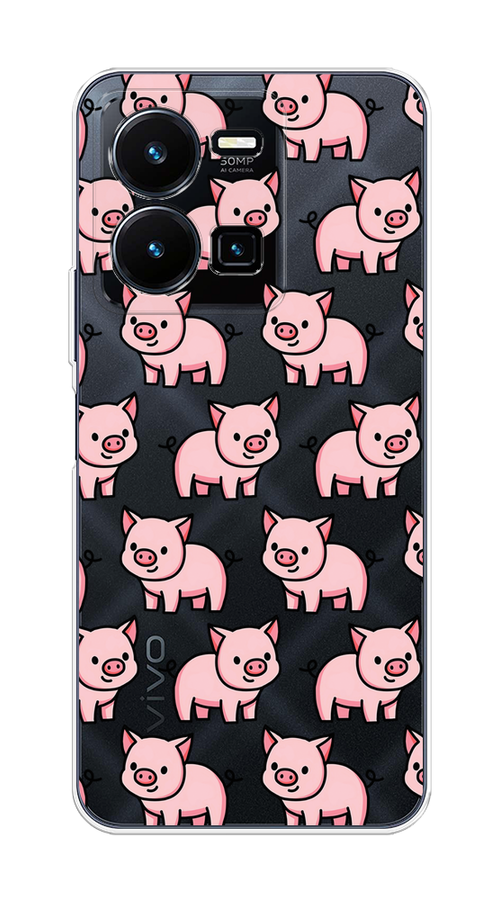 

Чехол на Vivo Y35 4G "Веселые поросята", Розовый;черный;прозрачный, 267250-1