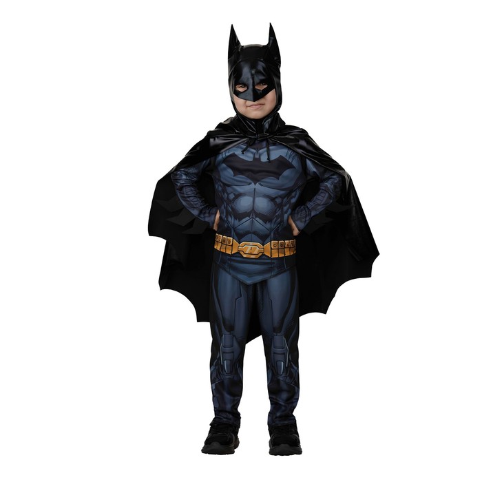 Карнавальный костюм Бэтмэн без мускулов, сорочка, брюки, маска, плащ, р.134-68 карнавальный костюм бэтмэн без мускулов сорочка брюки маска плащ р 128 64