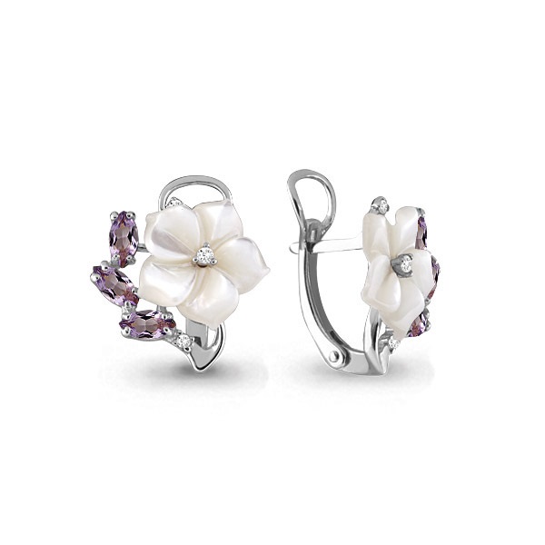 

Серьги из серебра с аметистом Aquamarine 4470704_925_р, 4470704_925_р