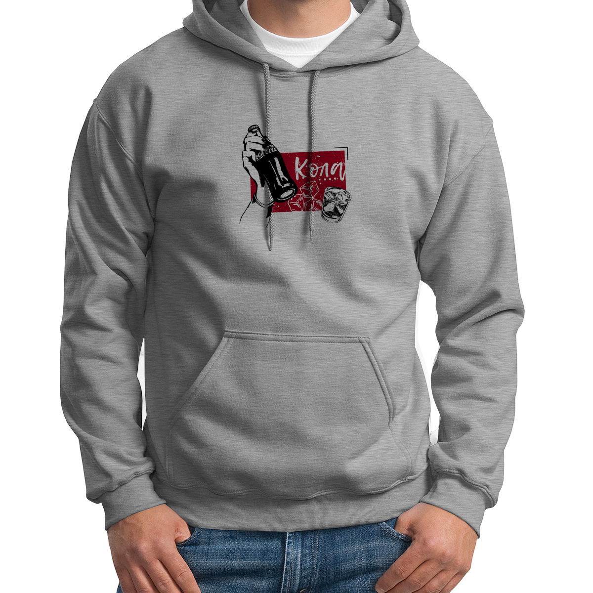 

Худи унисекс CoolPodarok Прикол Кола есть пара она серое 48 RU, 8S015995