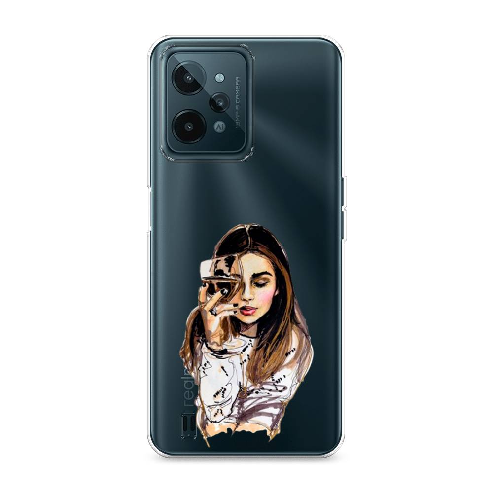 

Чехол Awog на Realme C31 "Девушка с бокалом", Разноцветный, 259350-7