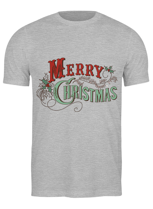 

Футболка мужская Printio Merry christmas серая 2XL, Серый, Merry christmas