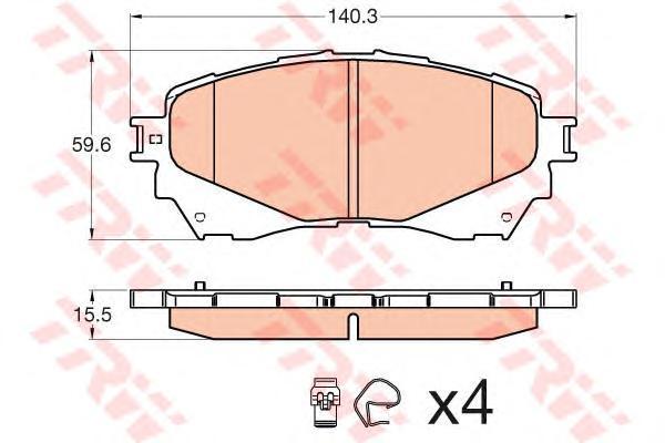 

Тормозные колодки TRW/Lucas передние для Mazda 6 GJ, GH 2.0 2013- gdb3580