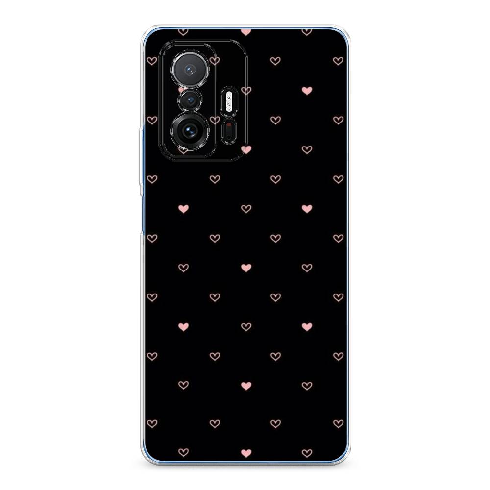 

Чехол Awog на Xiaomi Mi 11T/11T Pro "Черный фон и сердечки", Разноцветный, 313750-3
