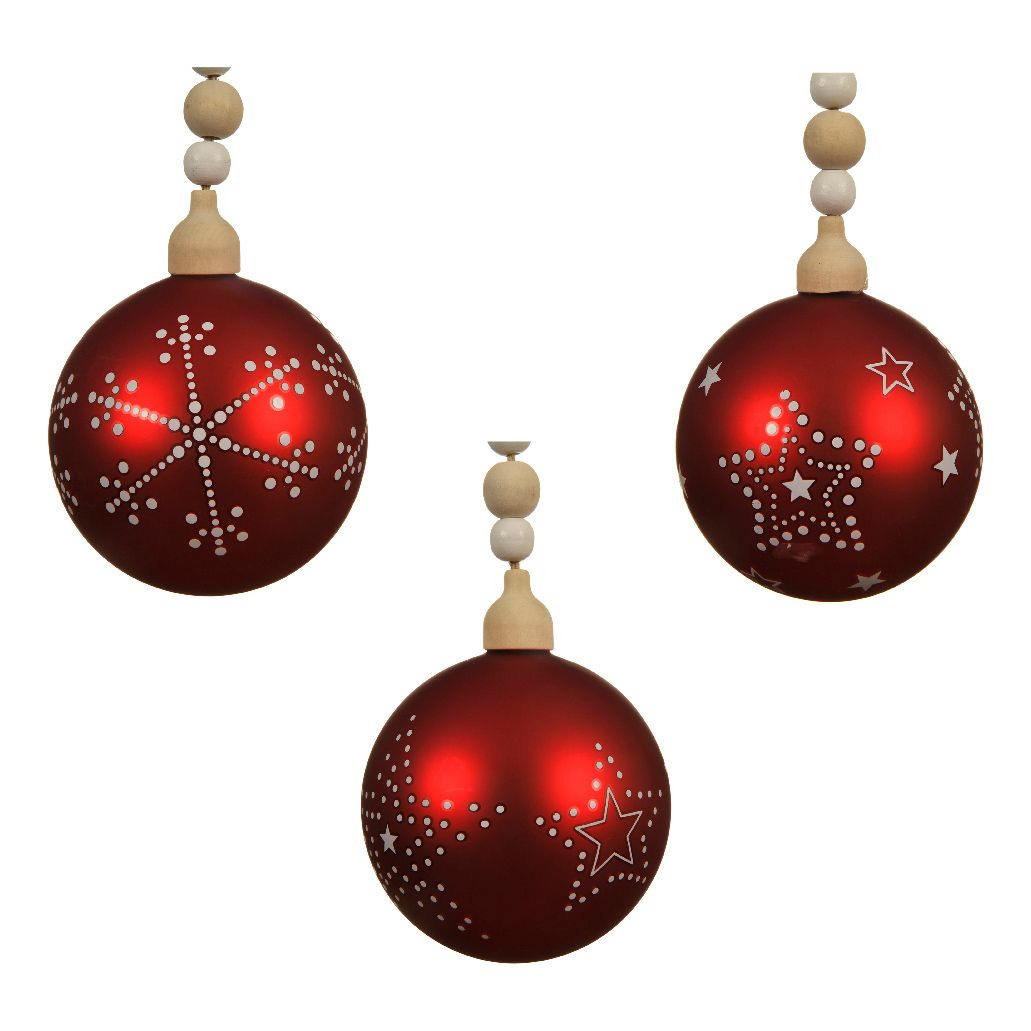 

Шар на ель Kaemingk красный 8 см