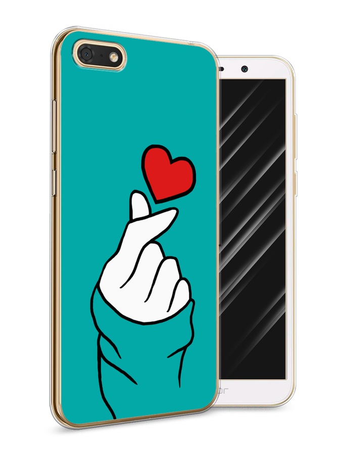 

Чехол Awog на Honor 7A "Маленькое сердечко", Голубой;белый;красный, 65250-7