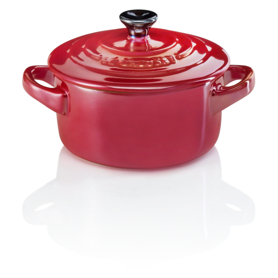 фото Кокотница 10см 250мл le creuset керамика (вишнёвый металлик)