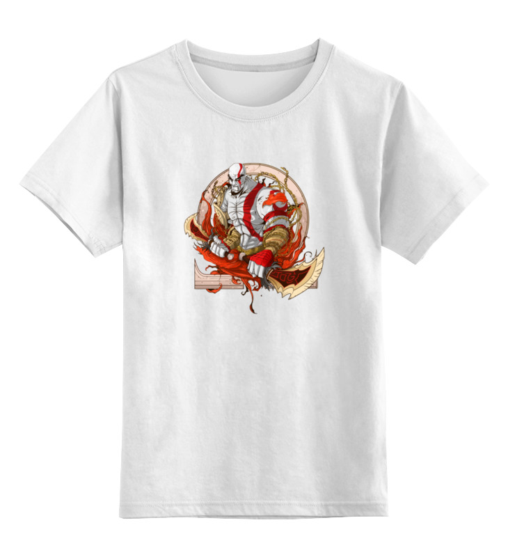 

Детская футболка Printio Кратос бог войны цв.белый р.164, 0000000962290