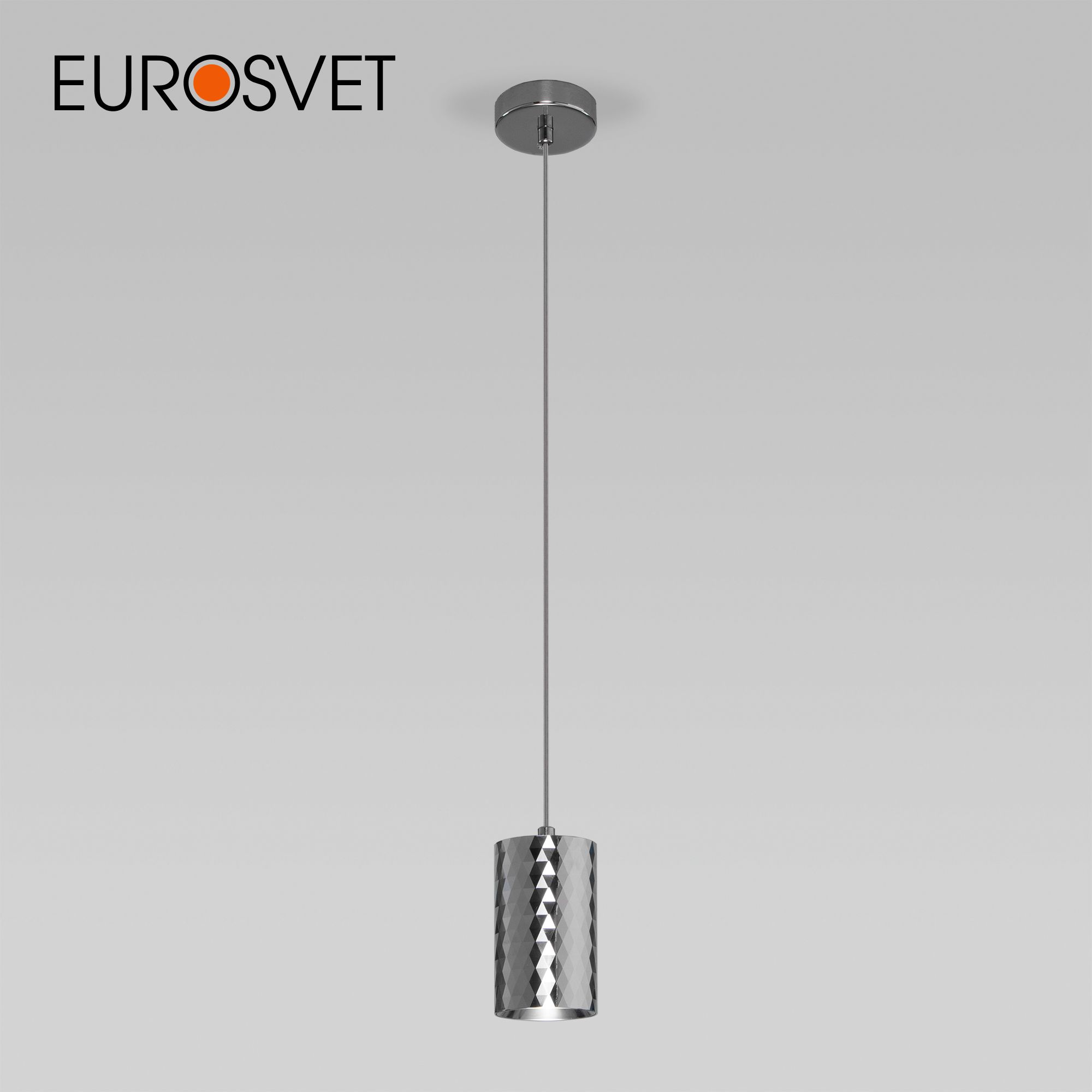 

Подвесной светодиодный светильник Eurosvet Bonaldo 50247/1 LED хром металлический плафон