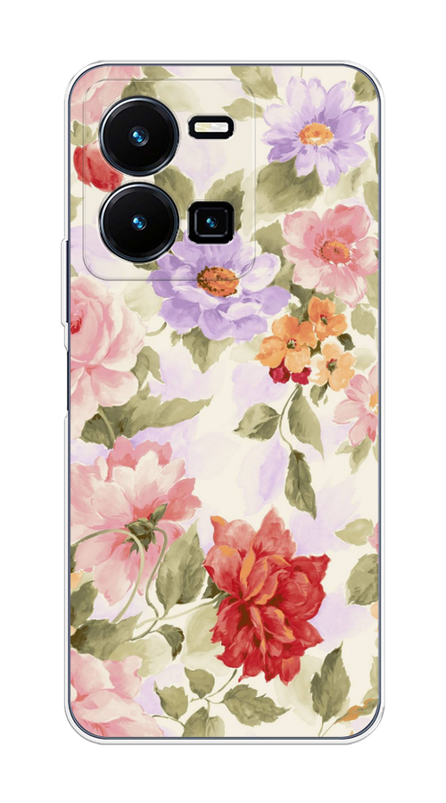 

Чехол на Vivo Y35 4G "Акварельные пионы", Розовый;бежевый, 267250-1