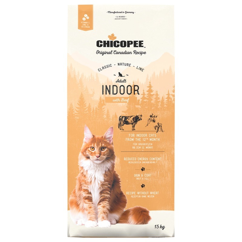 Сухой корм для кошек Chicopee CNL Cat Adult Indoor, говядина, 15кг