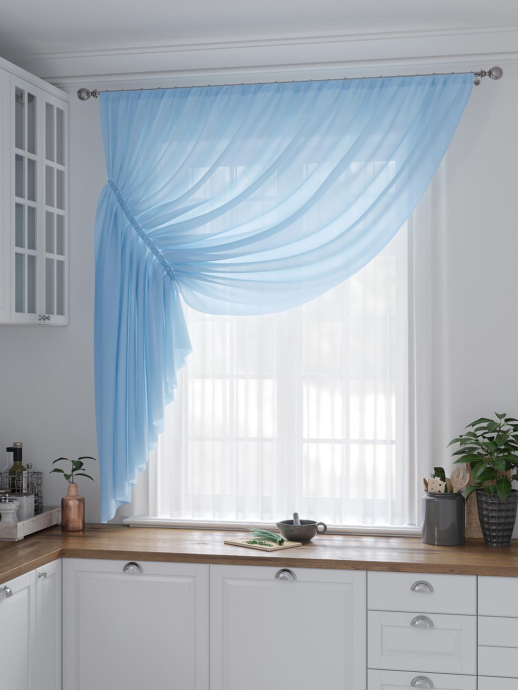 

Комплекты штор AT HOME / шторы в комнату 300х180 см / Лолиф (голубой), 206881