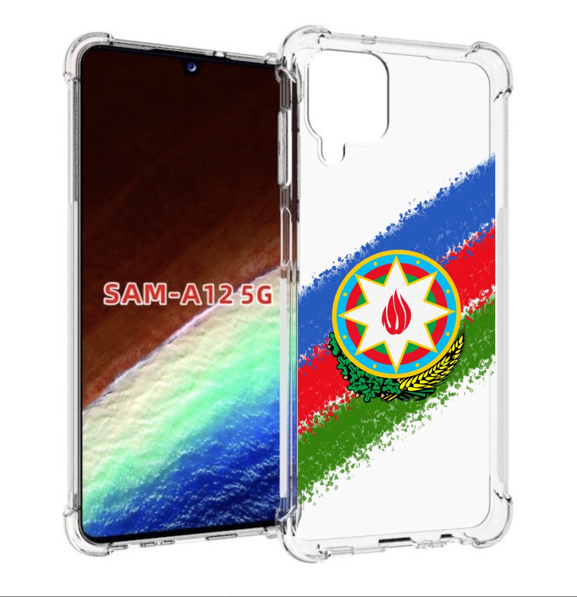 Чехол MyPads герб флаг Азербайджана для Samsung Galaxy A12 (SM-A125F) 2020/21 Tocco