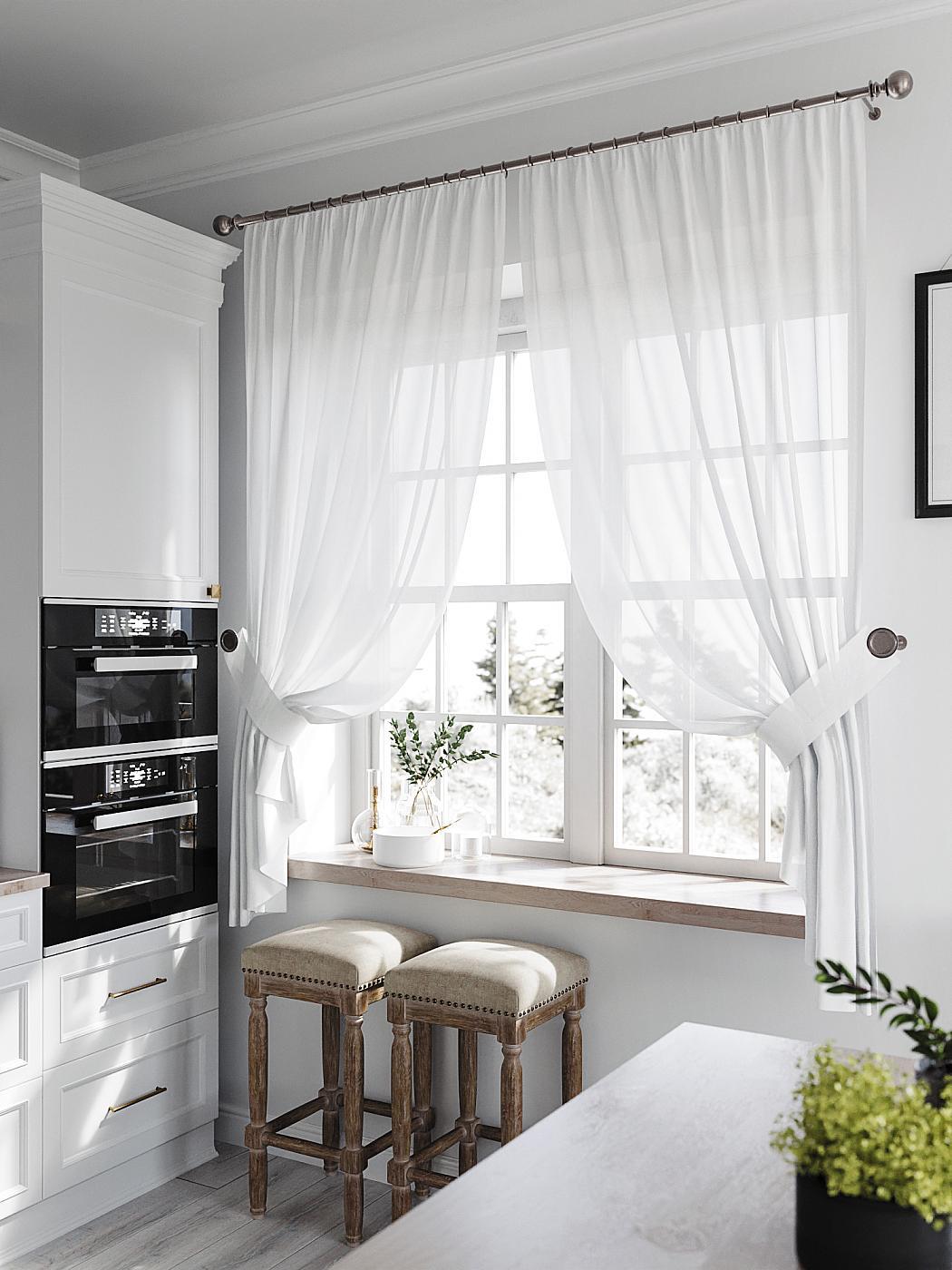 

Комплекты штор AT HOME / шторы в комнату 150х170 см / Рилка-К (белый), 203002