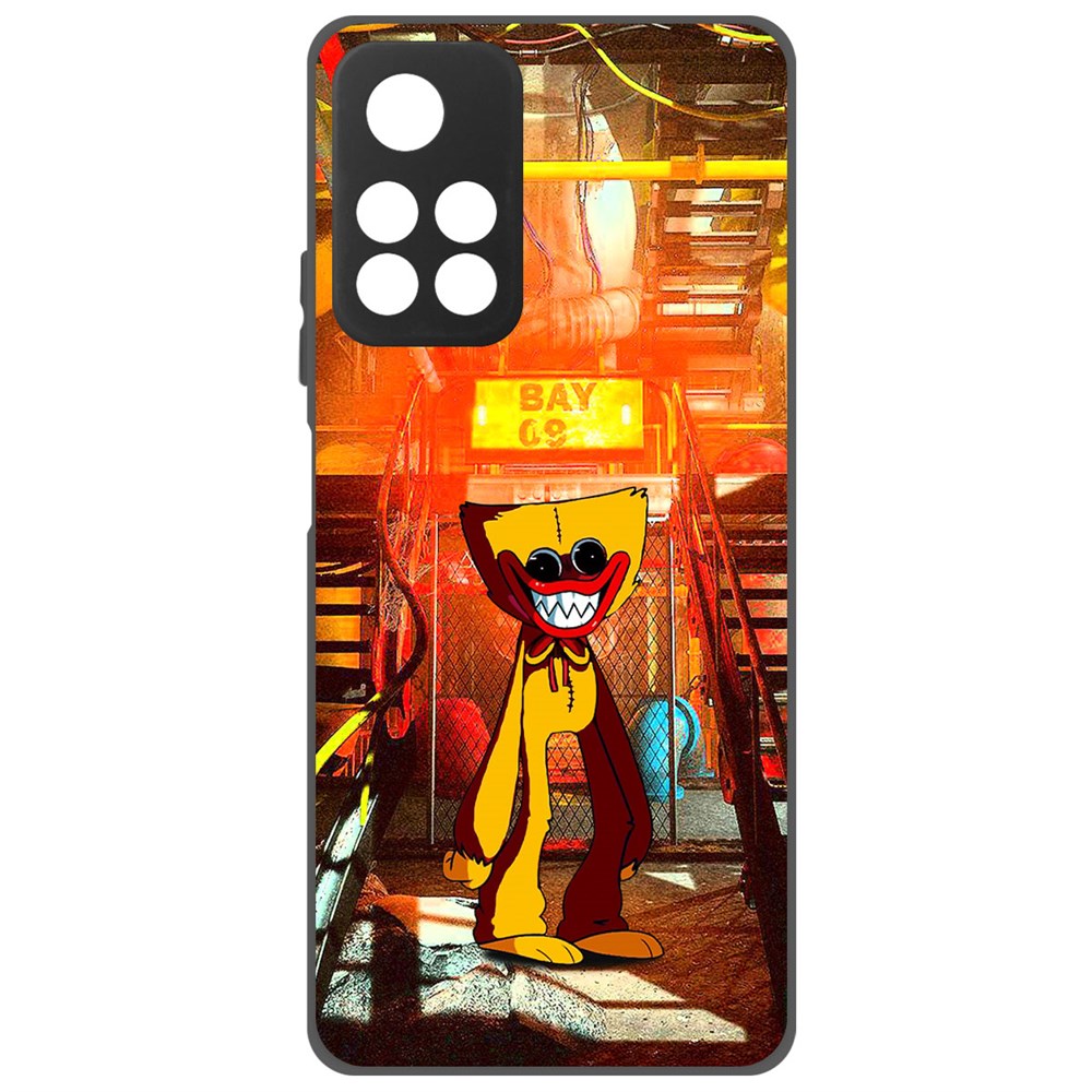 

Чехол-накладка Софт Хаги Ваги Желтый для Poco M4 Pro 5G, Черный