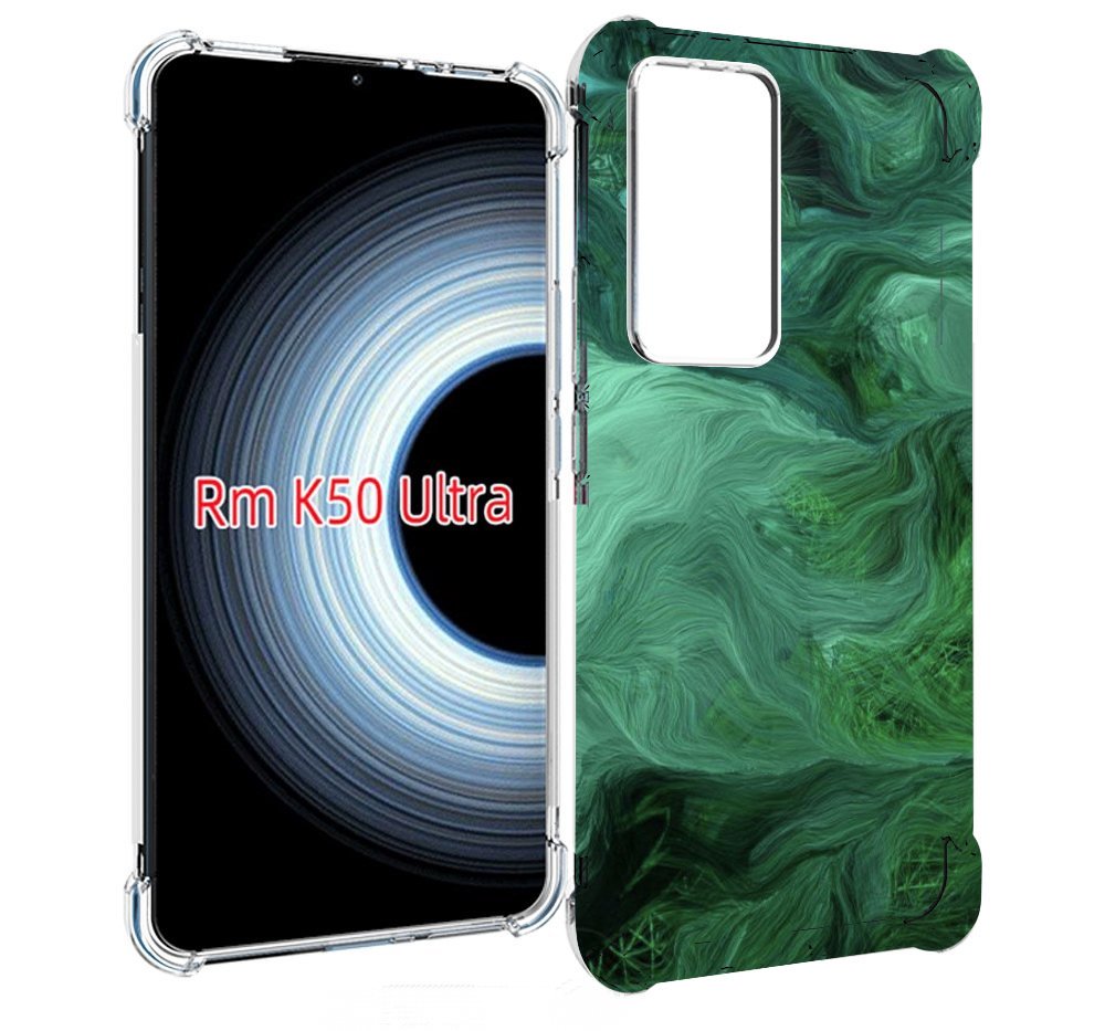 

Чехол MyPads зеленые нити для Xiaomi 12T / Redmi K50 Ultra, Прозрачный, Tocco
