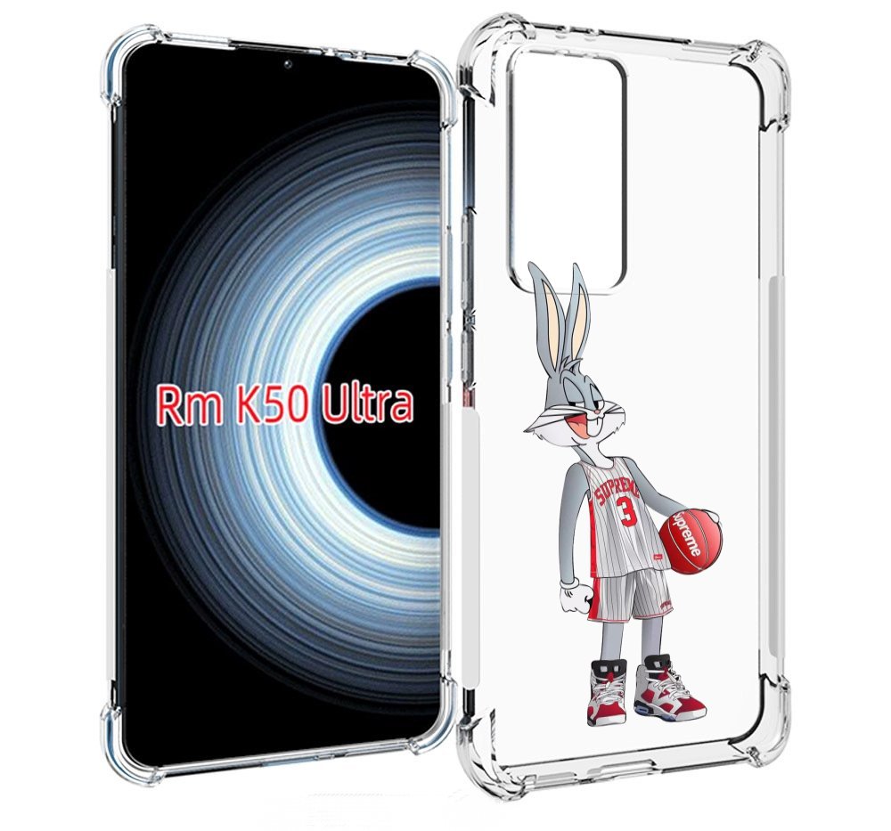 Чехол MyPads заяц-баскетболист женский для Xiaomi 12T / Redmi K50 Ultra