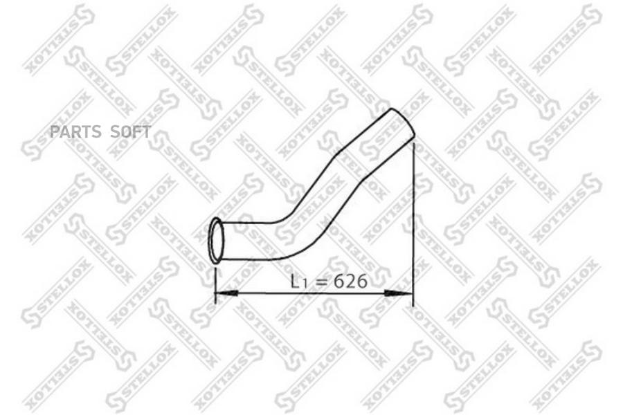 STELLOX 82-03790-SX_труба глушителя !колено после горн.торм.\MAN TGA  1шт