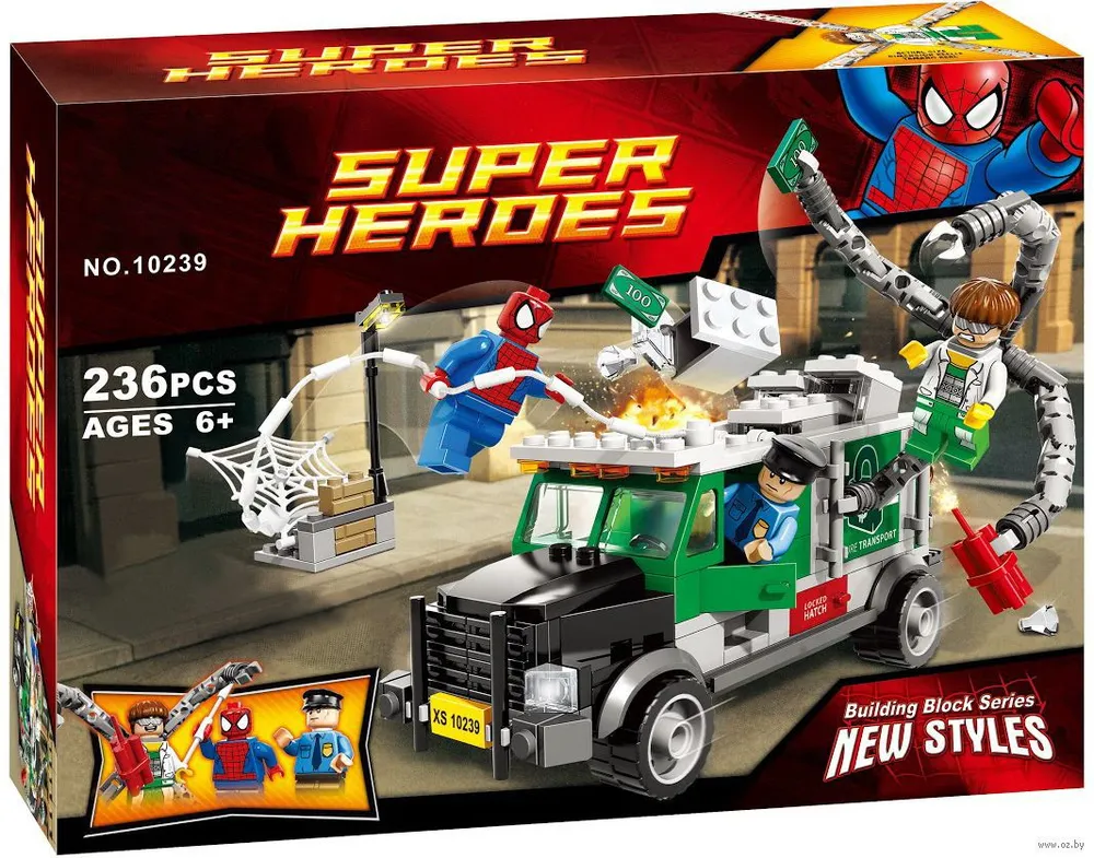 

Конструктор Bela 10239 Super heroes Паук против Доктора Осьминога 236 деталей