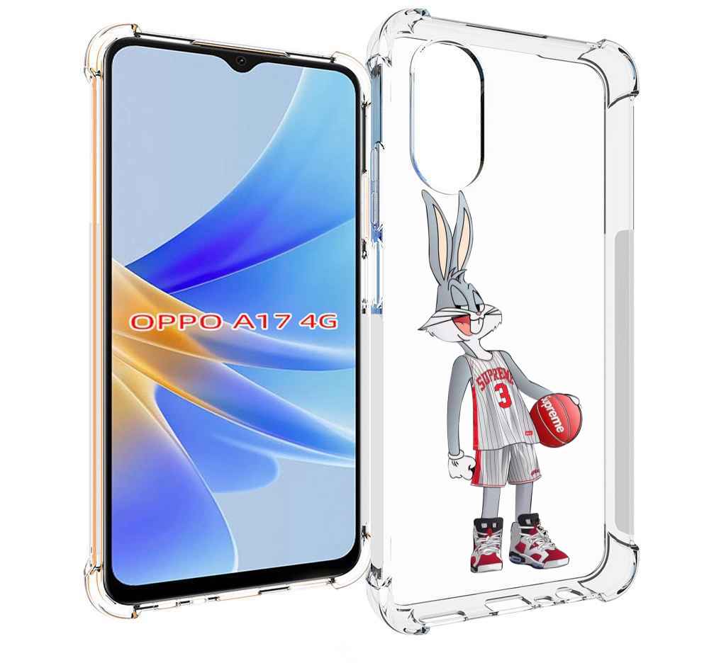 

Чехол MyPads заяц-баскетболист женский для OPPO A17, Прозрачный, Tocco