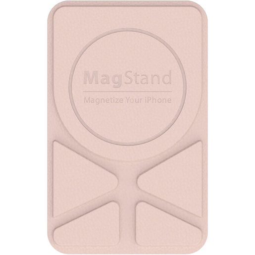 фото Магнитное крепление-подставка switcheasy magstand leather stand для apple magsafe pink
