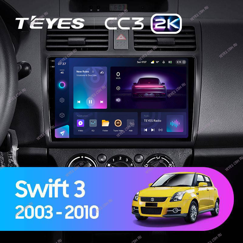 

Штатная магнитола Teyes CC3 2K 6/128 Suzuki Swift 3 (2003-2010), CC3 2K