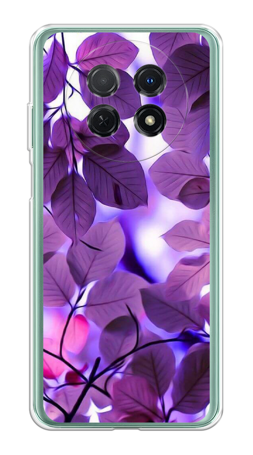 

Чехол на Huawei Nova Y91 "Сиреневые листики", Фиолетовый;голубой, 6121650-2