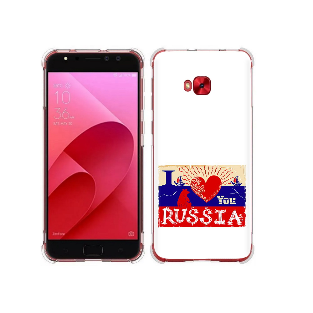 

Чехол MyPads Tocco для Asus ZenFone 4 Selfie Люблю Россию (PT76274.652.112), Прозрачный, Tocco
