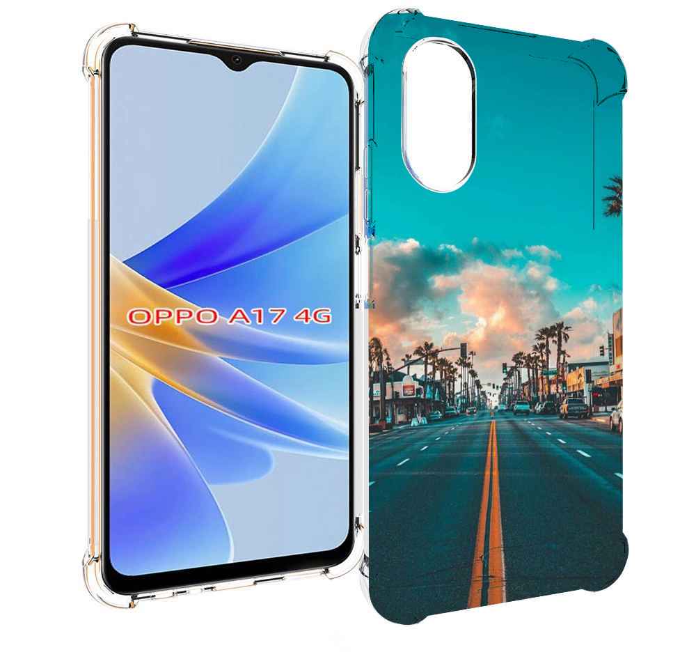 

Чехол MyPads дорога-в-лос-анджелес для OPPO A17, Прозрачный, Tocco
