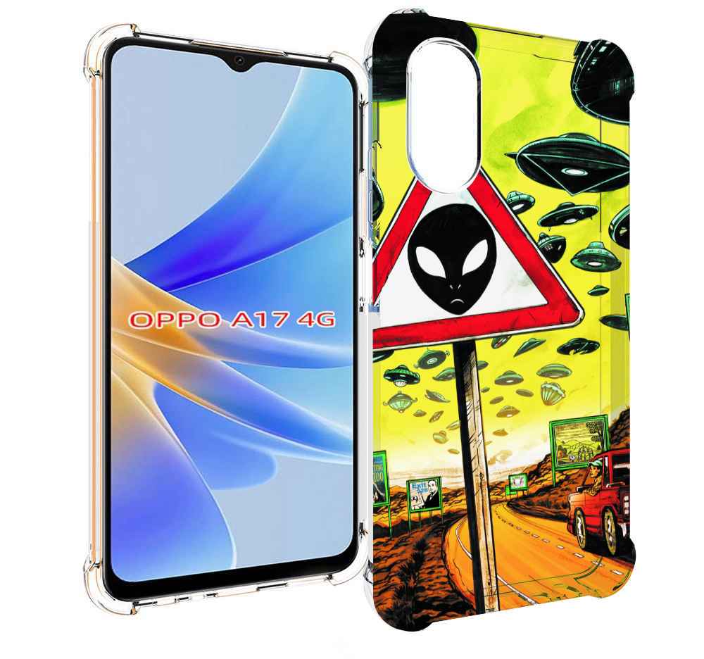 

Чехол MyPads дорога к инопланетянам для OPPO A17, Прозрачный, Tocco