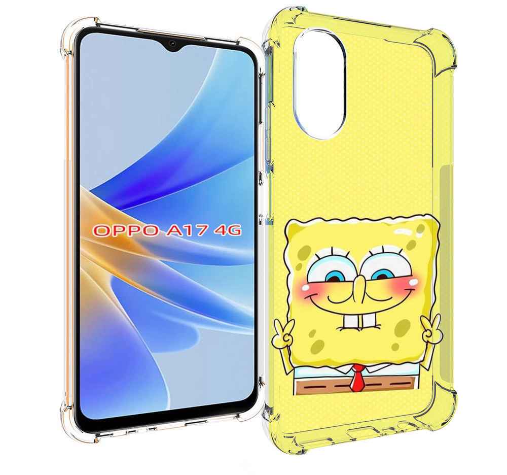 

Чехол MyPads довольный милый спанчбоб для OPPO A17, Прозрачный, Tocco