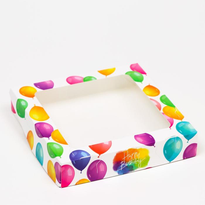 

Коробка складная UPAK LAND Happy Birthday, 20 х 20 х 4 см, Разноцветный